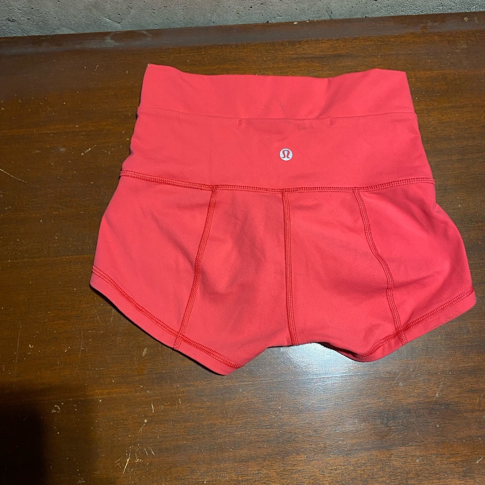 Lululemon boogie shorts electric coral